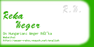 reka weger business card